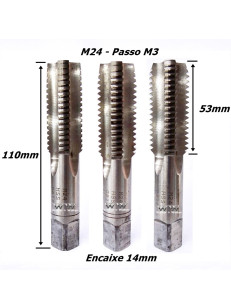 Kit 3 Macho Manual Hss (ALM) Ø24mm X 3,0mm. (Ftr3563)