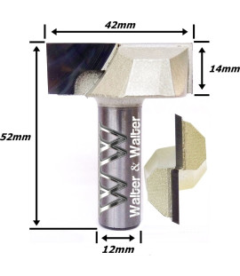 Fresa Plaina Ø42mm X 14mm Corte X 52mm Total X 12mm Haste. (Ftr3569)