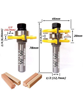 Fresa D/ Encaixe Macho e Fêmea Ø45mm 6,35mm (1/4) X 12,7mm (1/2) Haste. (Ftr3568)