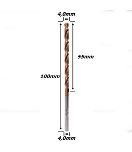 Broca Metal Duro (HRC55) 4,0mm X 55mm X 100mm. (Ftr3562)