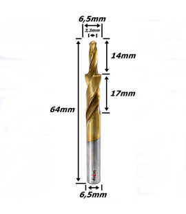Broca Escalonada 6,5mm X 64mm Total X 6,5mm Haste. (Ftr3671)