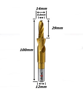 Broca Escalonada Ø14mm X 100mm Total X 12mm Haste. (Ftr3675)
