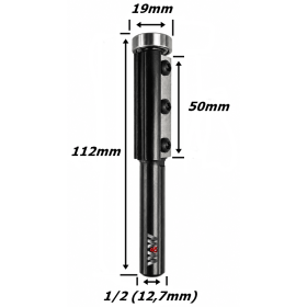 Fresa Reta C/ Rolamento Inferior (Intercambiável) Ø19mm X 50mm X 112mm X 12,7mm (1/2) Haste. (Ftr3633)