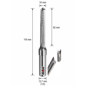 Fresa Reta Paralela TCT Ø10mm (3c) X 62mm Corte X 116mm Total X 12,7mm (1/2) Haste. (Ftr3631)