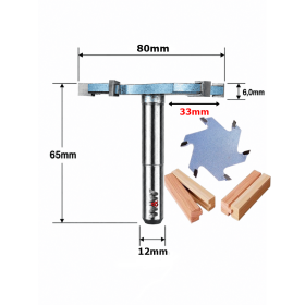 Fresa Debrum Reta Ø80mm X 6,0mm X 12mm Haste. (Ftr3624)