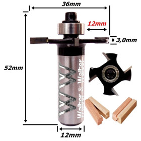 Fresa Debrum Reta (4c) Ø36mm X 3,0mm X 12mm Haste. (Ftr2607)